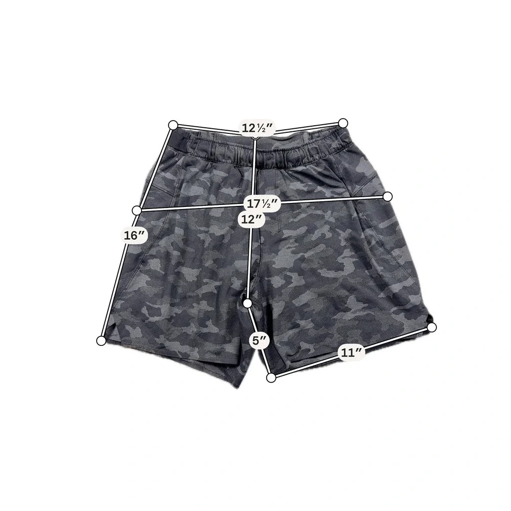 Lululemon Surge Shorts Mens Small Black Camo 6